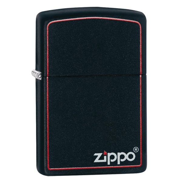 #218ZB_Classic Black and Red Zippo #218ZB Classic Black and Red Zippo