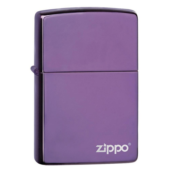 #24747ZL_High Polish Purple Zippo Logo #24747ZL High Polish Purple Zippo Logo