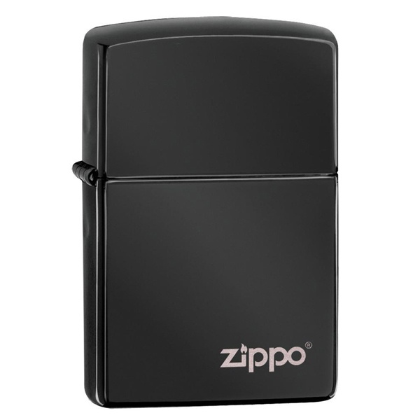 #24756ZL_High Polish Black Zippo Logo #24756ZL High Polish Black Zippo Logo