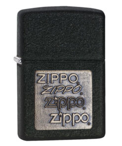 #362 Black Crackle® Gold Zippo Logo