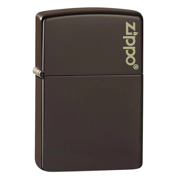 #49180ZL Classic Brown Zippo Logo