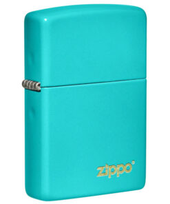 #49454ZL Classic Flat Turquoise Zippo Logo